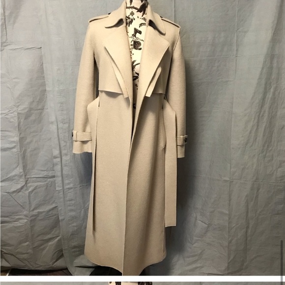 Harris Wharf London Long Pressed Wool Coat - Picture 5 of 7